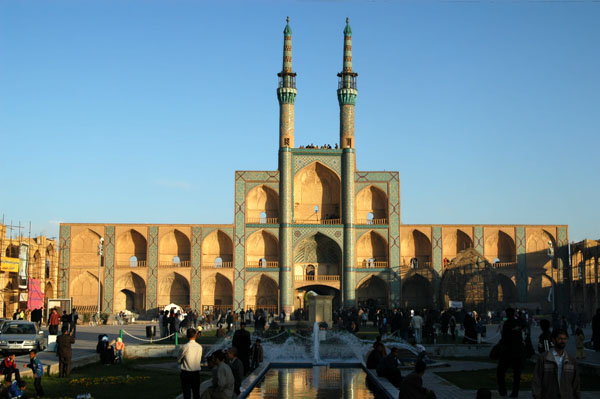 The Amir Chakhmaq is a takieh - building used during the commemoration ceremonies of the death of Imam Hussein