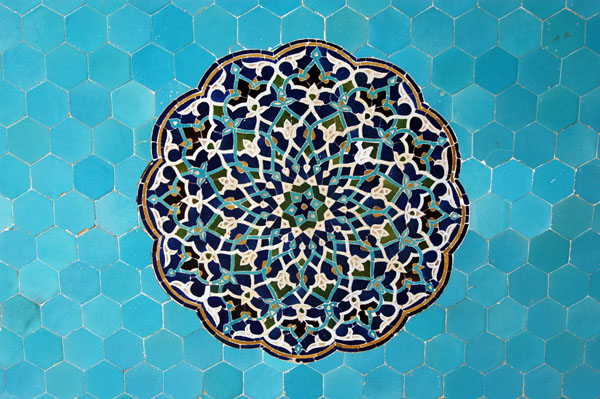 Mosaic tilework, Jameh Mosque, Yazd