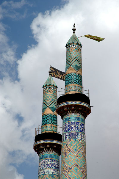 48m tall twin minarets, Yazd