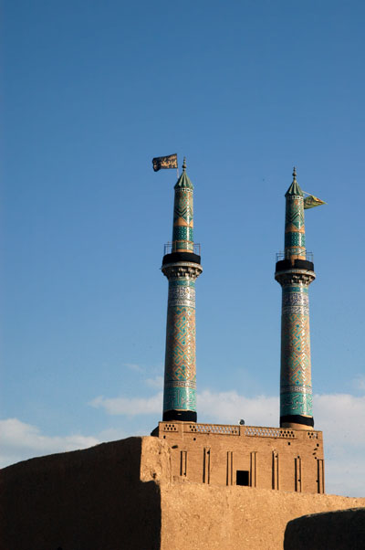Twin minarets seen from the western gate