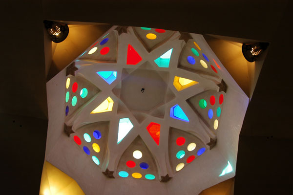 Colorful skylight, Moshir Al-Mamalek Hotel, Yazd