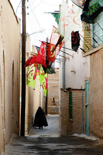 Alley with flags, Old Town