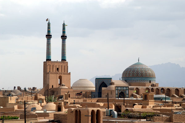 Jameh Mosque, Yazd, from the rooftop of the Hosseiniah (looking southeast)