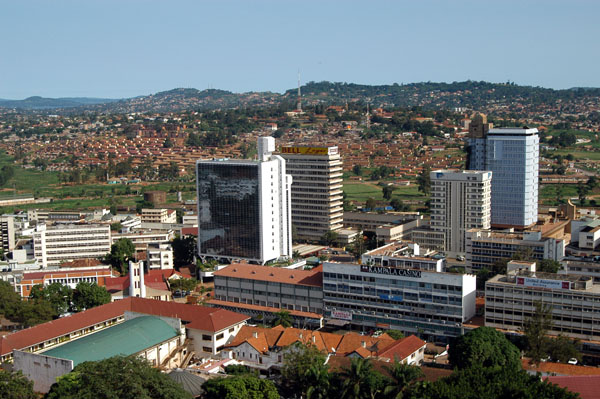 View of Uganda from the top of the Kampala Sheraton Hotel