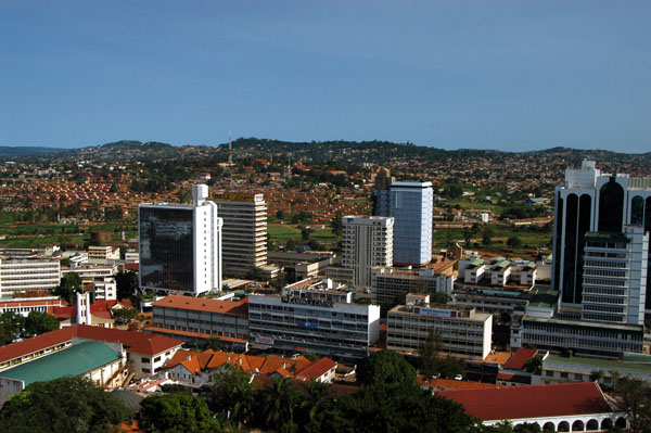 Central Kampala from the Sheraton rooftop