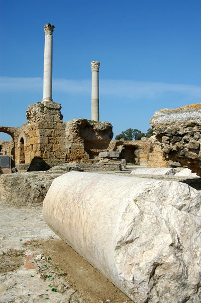 Fallen column, Antonine Baths
