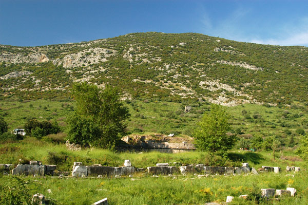 Green hill at the Ephesus site (Mount Coressos)