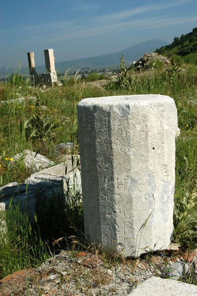 Column with Greek engravings, Ephesus