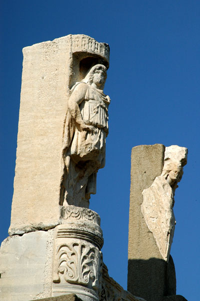 Statues in the square near the Fountain of Pollio