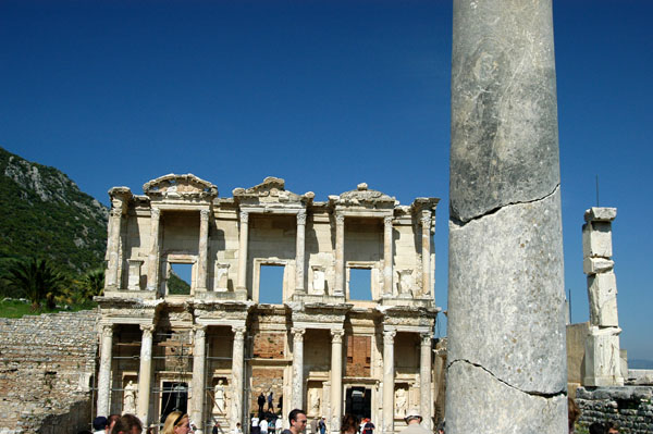 Library of Celsus and a column of the Sacred Way