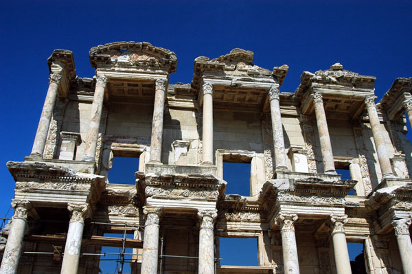Famous facade of the Library of Celsus, Ephesus