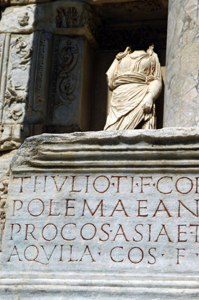 Latin inscription, Library of Celsus