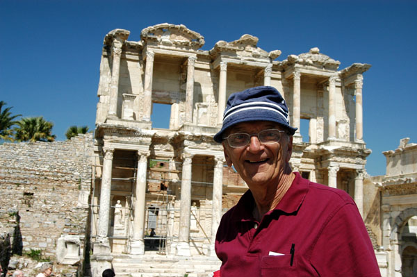 Dad and the Library of Celsus, Ephesus
