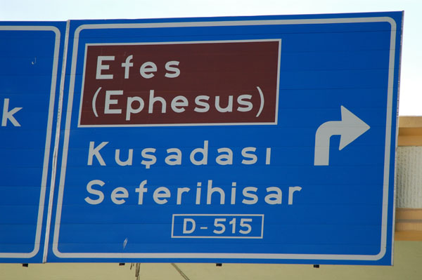 Efes is Turkish for the ancient Greek city of Ephesus, about an hour south of Izmir