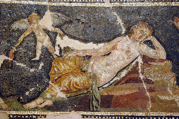 Reclining women and Cupid