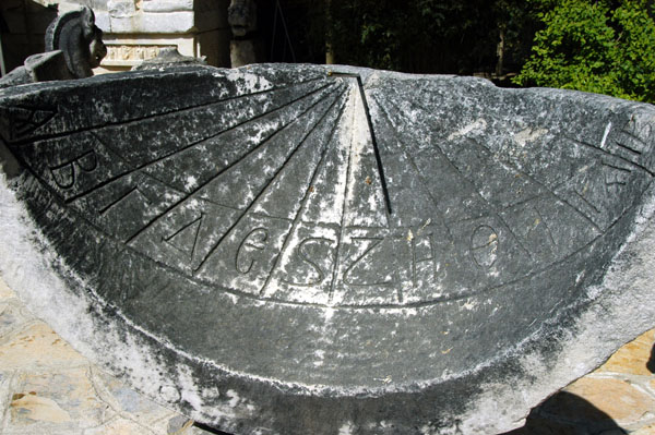 Sun Dial with the Greek alphabet