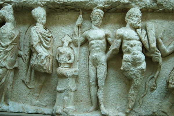 Original frieze fragments from the Temple of Hadrian