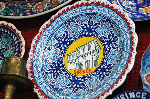 Ceramic plate painted with Şirince