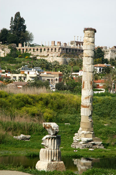 The lone standing column of the Temple of Artemis