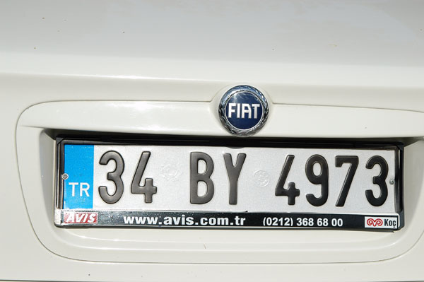 Turkish license plate