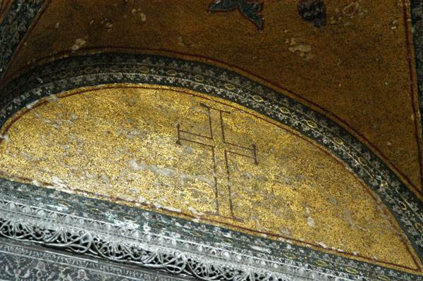 Mosaic of a Christian cross, Inner Narthex