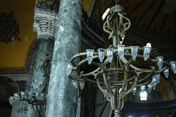Chandalier from the upper gallery