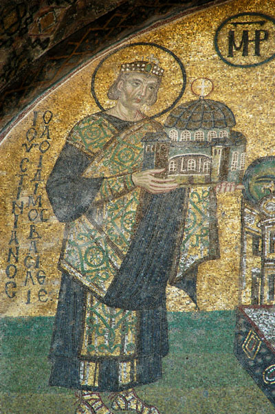 Emperor Justinian presenting the Hagia Sophia