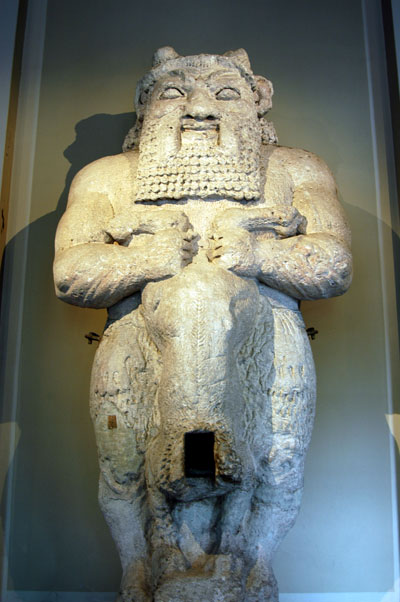 Bes, dominating the entrance to the Archaeological Museum