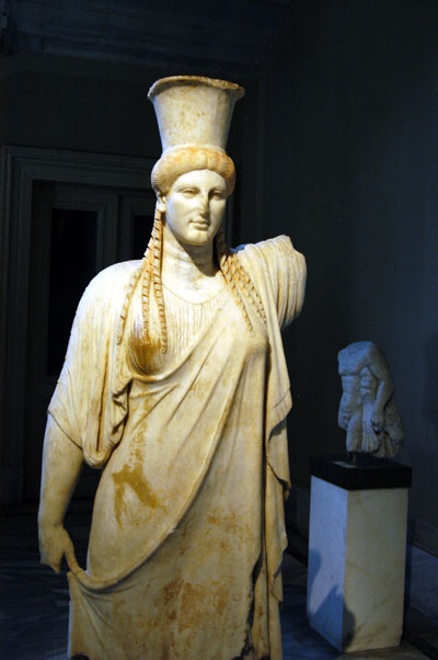 Column in the form of a maiden, early Roman, Tralles (Aydin)