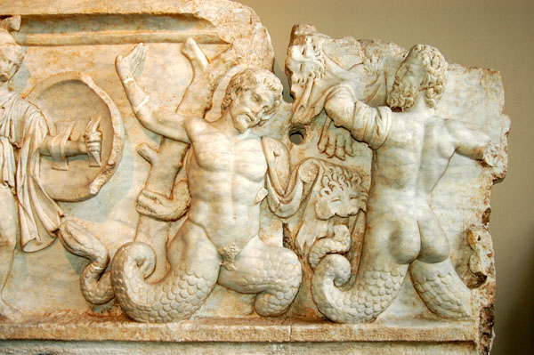 Relief of the struggle between Athena and the Gigantes, Roman, 2nd C. AD, Aphrodisias