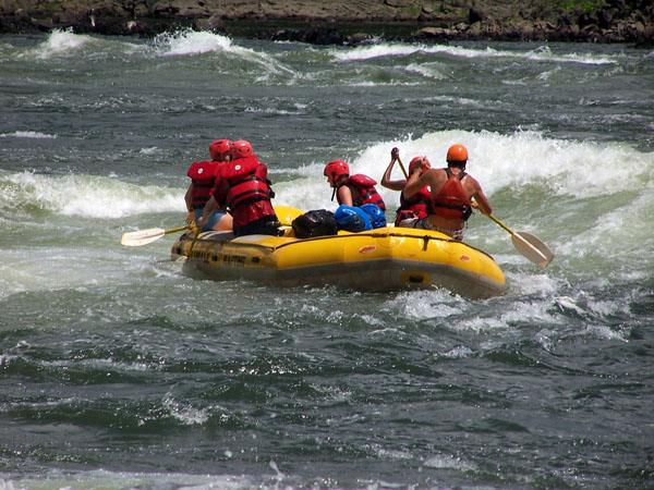 White water rafting on the Nile