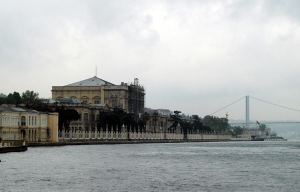 Dolmabahce Palace on the European shore of the Bosphorus