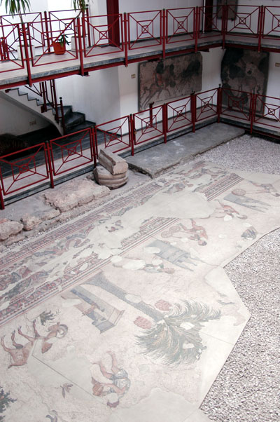 Extensive 5th C. AD Byzantine mosaics were found in the 1950s