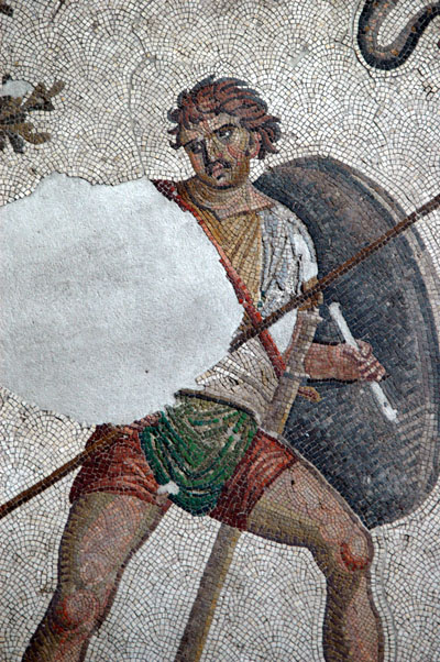 Detail of the hunter with spear