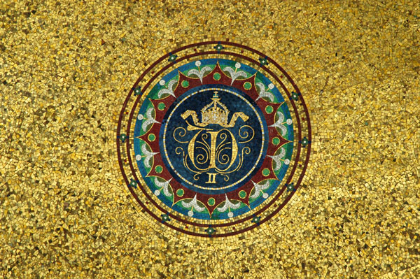 Mosaic of the monogram of Kaiser Wilhelm I of German, Hippodrome, Istanbul