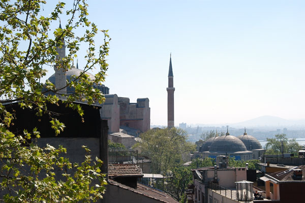 Obstructed view of the nearby Aya Sofya from the Nomad Hotel