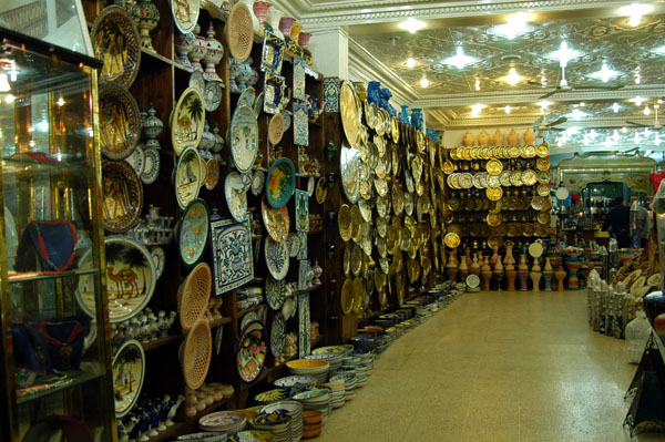 Tunisian handicrafts for sale in the Tunis medina