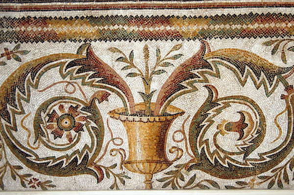 Floral and geometric mosaic, Bulla Regia