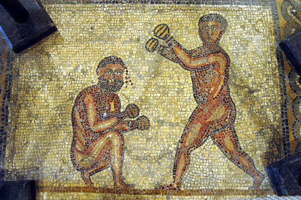 Mosaic of boxers, Bardo Museum