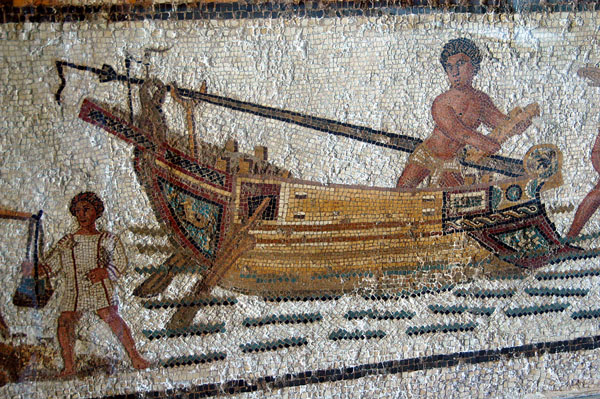 Mosaic of a boat, Sousse, 3rd. C. AD