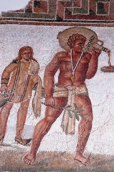 Slave serving at a banquet, Dougga, 2nd C. AD