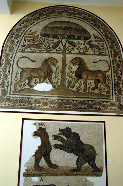 Mosaic of 2 lions, Carthage 4th. C AD