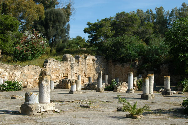 Ruins of a 3-naved Christian basilica, Carthage, 6th C. AD