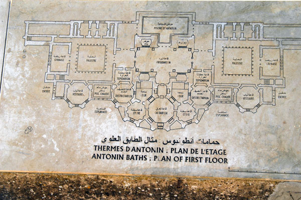Floorplan of the Antonine Baths, Carthage