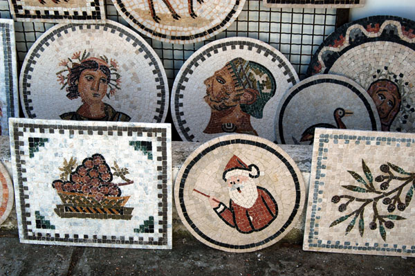 Modern tourist souvenir mosaics, Carthage