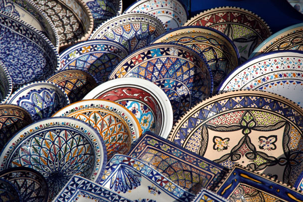 Colorful Tunisian ceramics