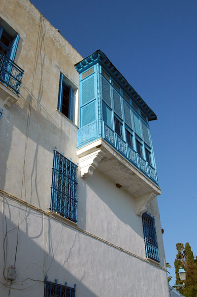 Enclosed balcony, Sidi Bou Said