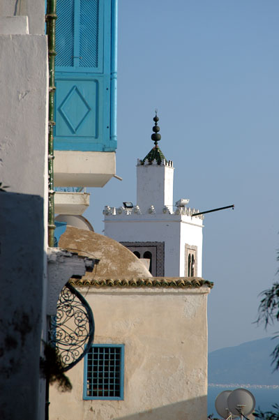 Balcony and minaret, Sidi Bou Said