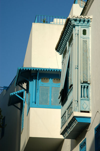 Enclosed balconies, Sidi Bou Said