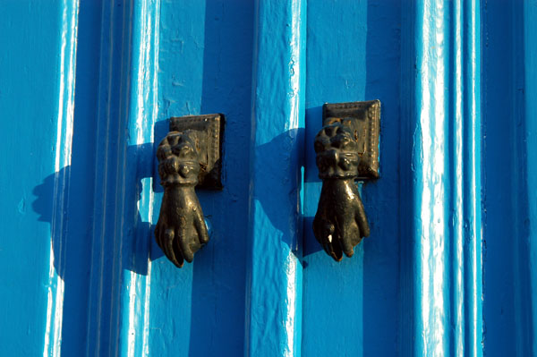 Hand shaped door knockers, Sidi Bou Said